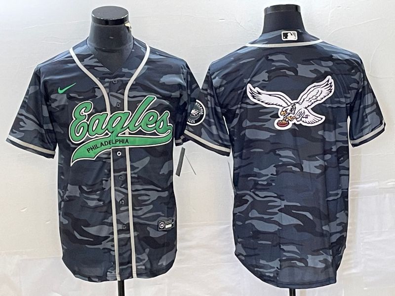 Men Philadelphia Eagles Blank Camo Nike 2023 Co Branding Game NFL Jersey style 1